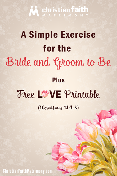 A Simple Exercise for the Bride and Groom to Be + FREE Love Printable